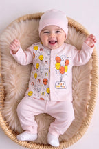 Playful Balloon Birthday Long Sleeve (0-3 Months) (Baby Pink)