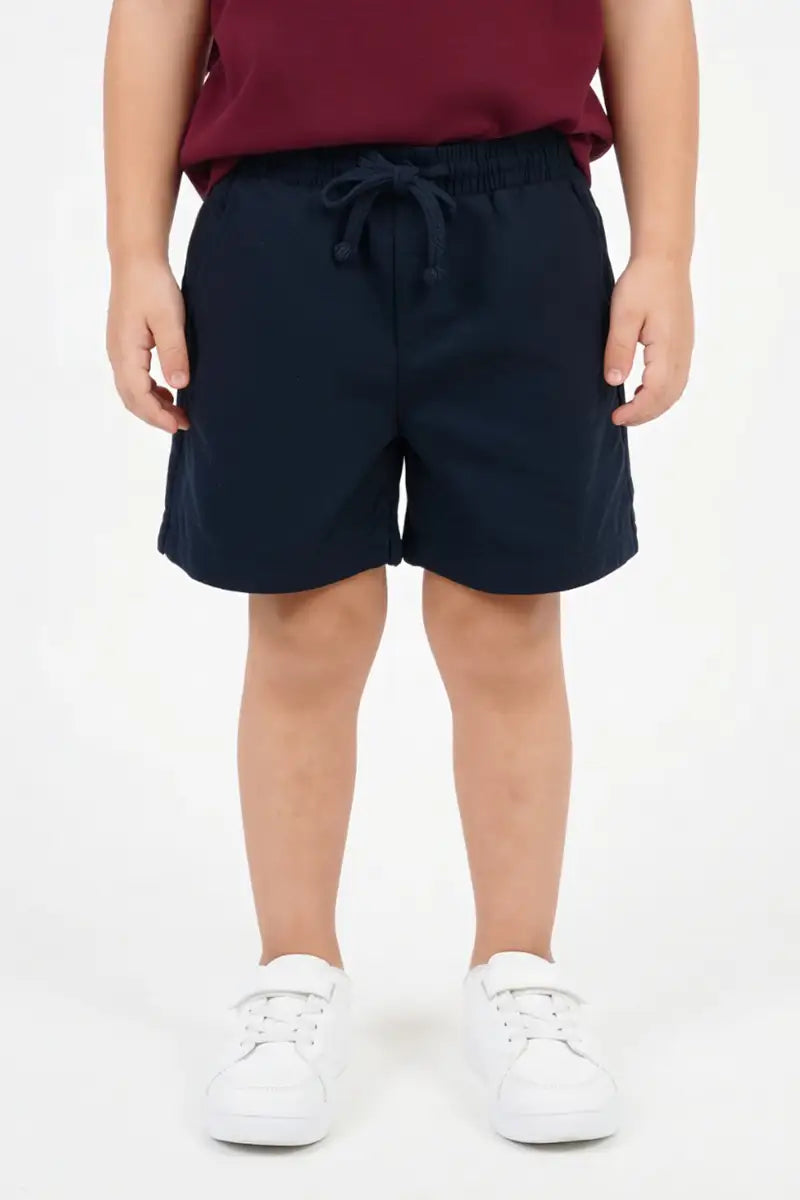 Boys Casual Sinsay Drawstring Shorts (Dark Navy)