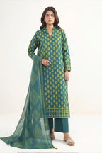 Sapphire Vol.6 - 3PC Unstitched Printed Lawn Suit (Teal Green)