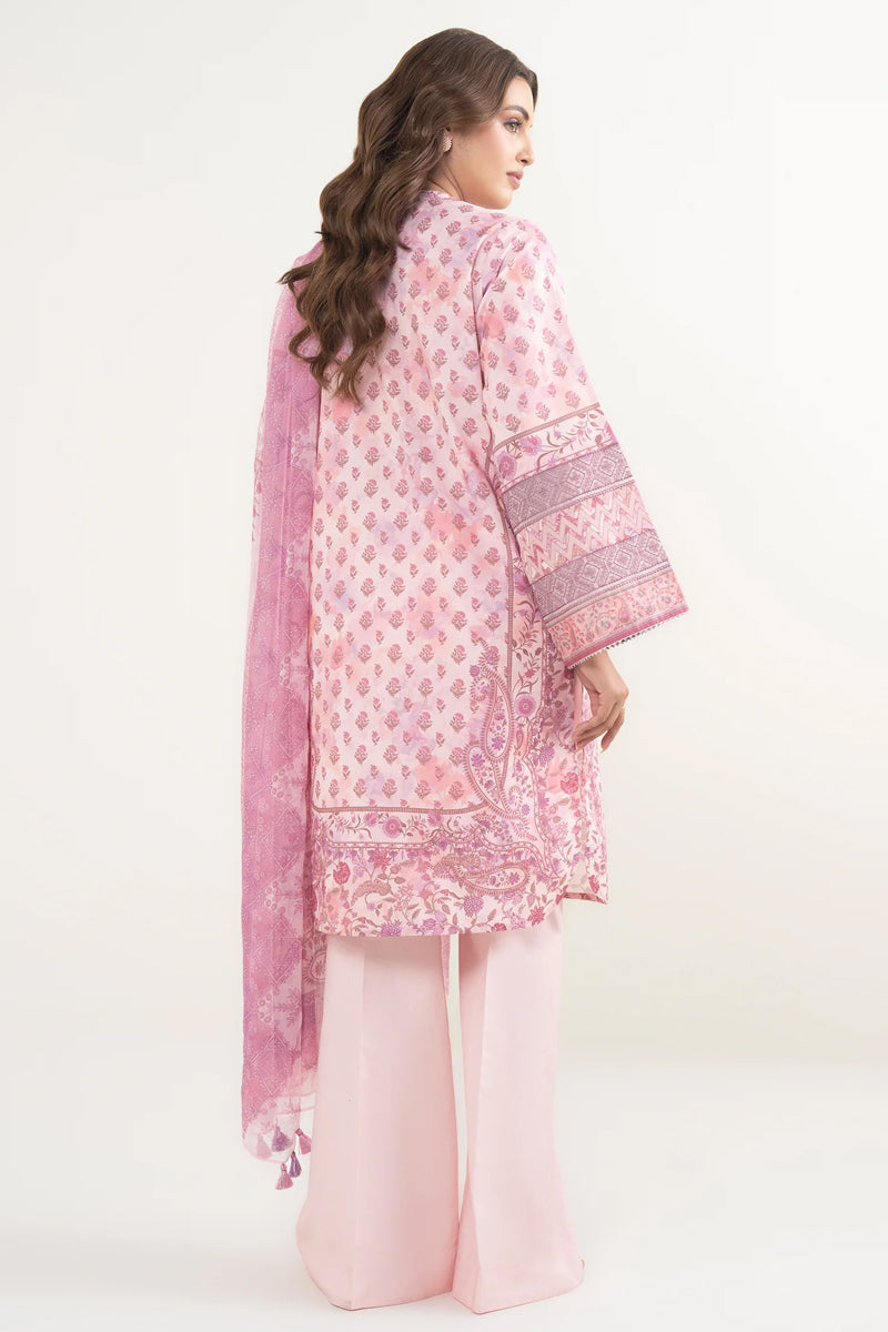 Sapphire By KBC - 3PC Unstitched Digital Printed Lawn Suit (Orchid Pink)