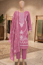 Dream by Breeza Fashion - 3PC Unstitched Embroidered Lawn Suit (Pink)