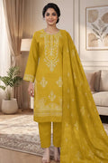 Gulmeher by Breeza Fashion - 3PC Unstitched Embroidered Lawn Suit (Yellow)