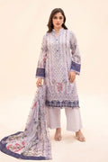 Zesh - 3PC Unstitched Embroidered Lawn Suit (Soft Lavender)