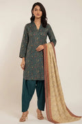 Khaadi Unstitched 3-Piece Lawn Collection (Emerald Green)