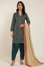 Khaadi Unstitched 3-Piece Lawn Collection (Emerald Green)