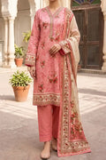 Mehar Unstitched 3-Piece Lawn Collection (Pink)