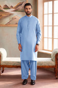 Men’s Wash & Wear Unstitched Fabric By KBC Fashion (Light Sky Blue)