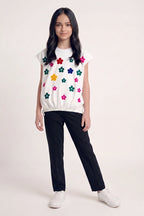 Girls Casual Comfort T-Shirt (White)