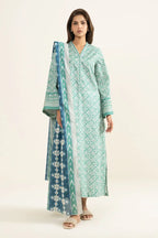 Sapphire Lawn Vol.08 - 3PC Unstitched Printed Lawn Suit (Pastel Seafoam)