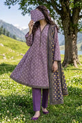 Almeerah - Nelofir Bloom 3PC Unstitched Printed Lawn Suit (Royal Lavender)