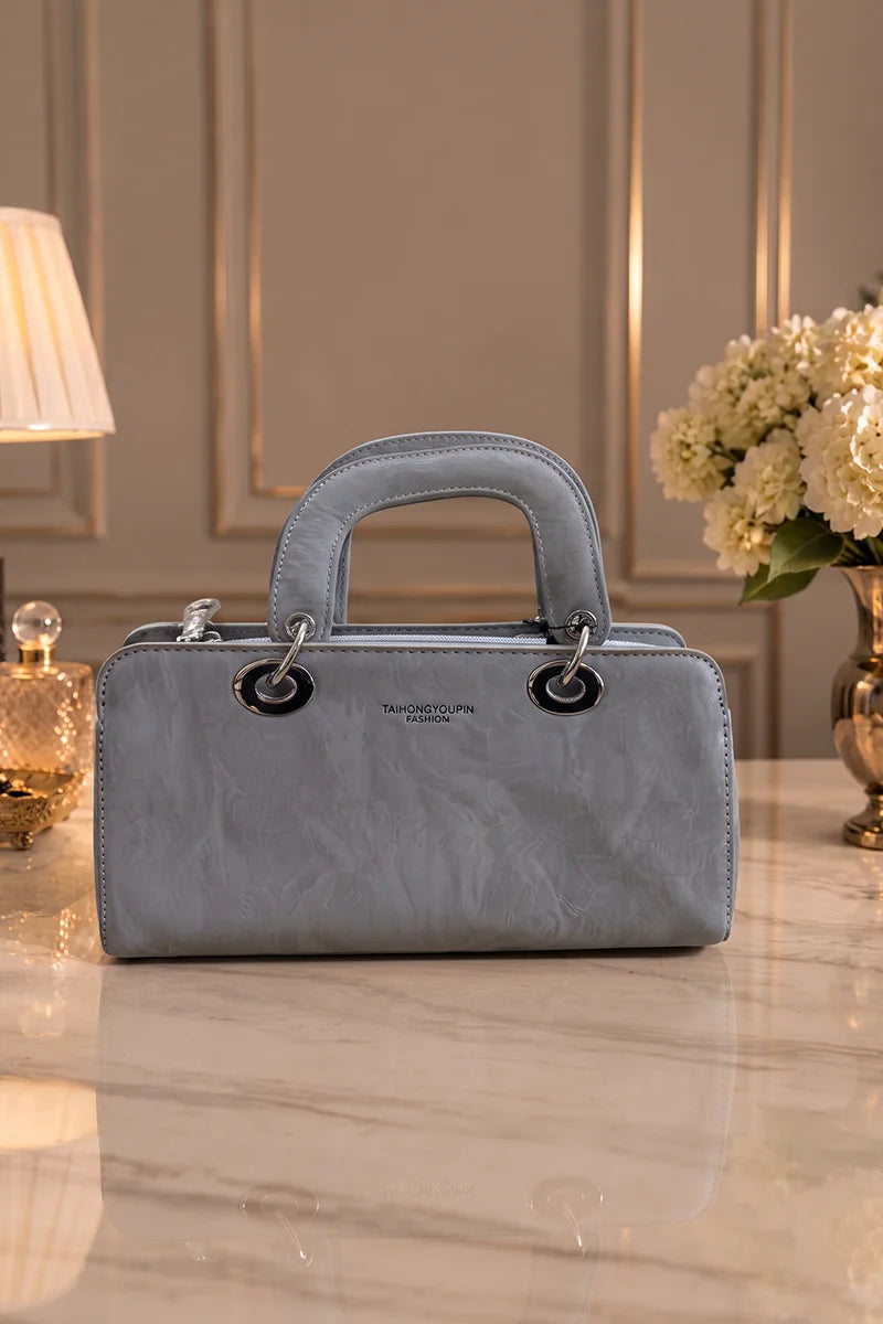 Premium Satchel Shoulder Bag For Women (Muted Slate Blue)