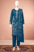 Elanza by Breeza Fashion - 3PC Unstitched Embroidered Lawn Suit (Blue)
