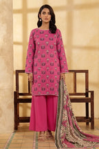 Mor Bagh 3-Piece Unstitched Printed Lawn Suit (Fuchsia Pink)
