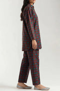 Saya Special Unstitched Khaddar 2-Piece Same Print Suit (Terracotta Brown)