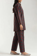 Saya Special Unstitched Khaddar 2-Piece Same Print Suit (Terracotta Brown)