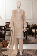 Samra by Breeza Fashion - 3PC Unstitched Embroidered Lawn Suit (Warm Camel)