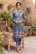 Sana Safinaz Printed Lawn Unstitched 2-Piece Suit (Sea Blue)