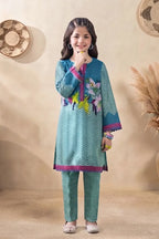 Ting Tone by Almeerah - Girls Unstitched 2-Piece Suit (Slate Blue)