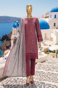 Safina Pop (Vol-01) by A One Textile - 3PC Unstitched Printed Lawn Suit (Dusty Plum)