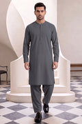 Men’s Unstitched Royal Wash & Wear Suit Fabric by KBC Fashion (Steel Charcoal Grey)