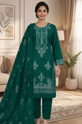 Gulmeher by Breeza Fashion - 3PC Unstitched Embroidered Lawn Suit (Dark Green)