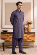 Yameen - Men’s Unstitched Cotton Fabric (Charcoal Violet)