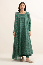 Khaadi – Summer Series 3 Piece Unstitched Printed Lawn Suit (Emerald)