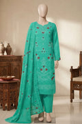 Noor by Breeza Fashion - 3PC Unstitched Embroidered Lawn Suit (Bright Sea Green)