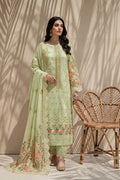 Millat - 3PC Unstitched Embroidered Lawn Suit (Soft Pale Green)