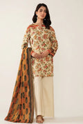 Khaadi Unstitched 3-Piece Lawn Collection (Cream)