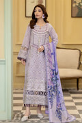 Elvia By Johra - 3PC Unstitched Embroidered Lawn Suit (Dusty Lavender)