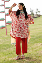 Elahéh By Maria B - 3PC Unstitched Digital Printed Lawn Suit (Red)