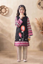 Ting Tone by Almeerah - Girls Unstitched 2-Piece Suit (Charcoal)