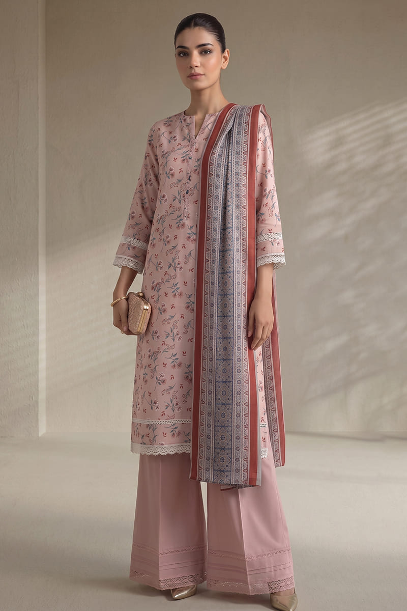 Khaadi (Vol.5) – 3 Piece Unstitched Printed Lawn Suit (Rose Mauve)