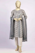 MTJ Unstitched 3-Piece Lawn Collection (Soft Off-White)