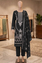 Dream by Breeza Fashion - 3PC Unstitched Embroidered Lawn Suit (Black)
