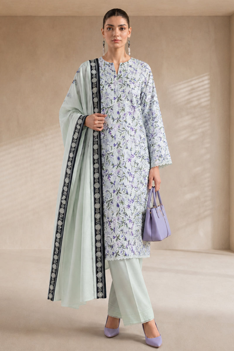 Khaadi (Vol.4) – 3 Piece Unstitched Printed Lawn Suit (Pale Mint)