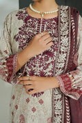 Mehrun by KBC Fashion Unstitched 3-Piece Lawn Collection (Deep Burgundy)