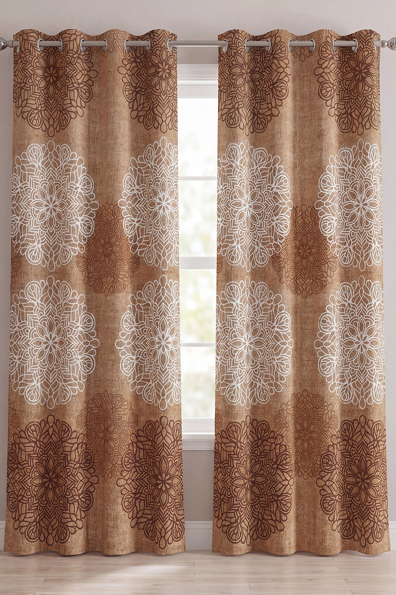 CURTAINS by KBC Fashion – 8 RINGS HIGH & EXPORT QUALITY (Rust Brown)