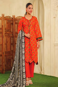 Limelight Doria Unstitched 3-Piece Lawn Collection (Vibrant Rust)