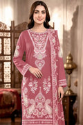 Shah Jaha by Breeza Fashion - 3PC Unstitched Embroidered Lawn Suit (Dusty Pink)