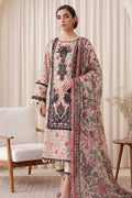 Gul Rang By Bareezé – 3-Piece Unstiched Printed Classic Lawn (Pale Cream & Salmon)