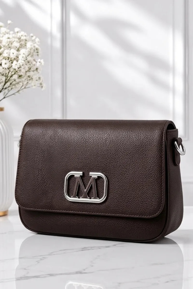 Imported Women's Structured Handbag (Chocolate Brown)