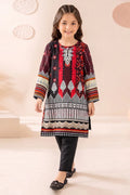 Ting Tone by Almeerah - Girls Unstitched 2-Piece Suit (8 to 12 Years) (Dark Maroon)