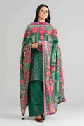 Sapphire Vol.7 - 3PC Unstitched Printed Lawn Suit (Emerald Green)