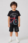 Boys T-Shirt & Shorts Set (Black)