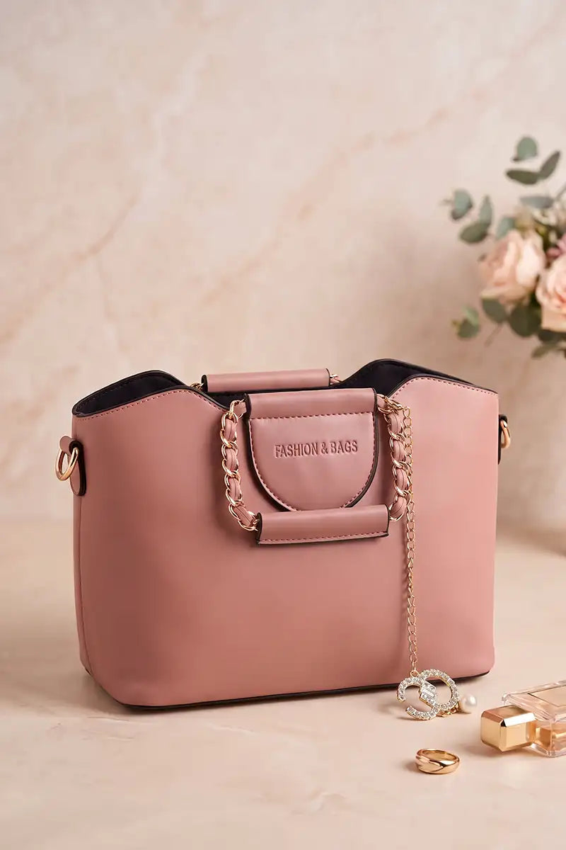 Premium Women's Imported Handbag (Dusty Rose Pink)