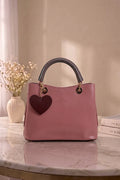 Imported Women's Structured Handbag (Muted Pink)
