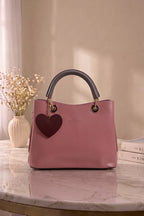 Imported Women's Structured Handbag (Muted Pink)