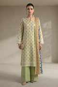 Khaadi – 3 Piece Unstitched Digital Printed Lawn Suit (Pale Pastel lime & Pistachio)